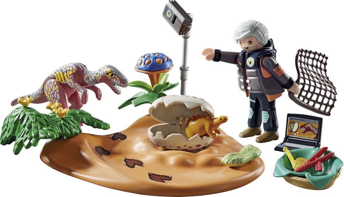 PLAYMOBIL Dinos Stegosaurusnest met eierdief - 71526
