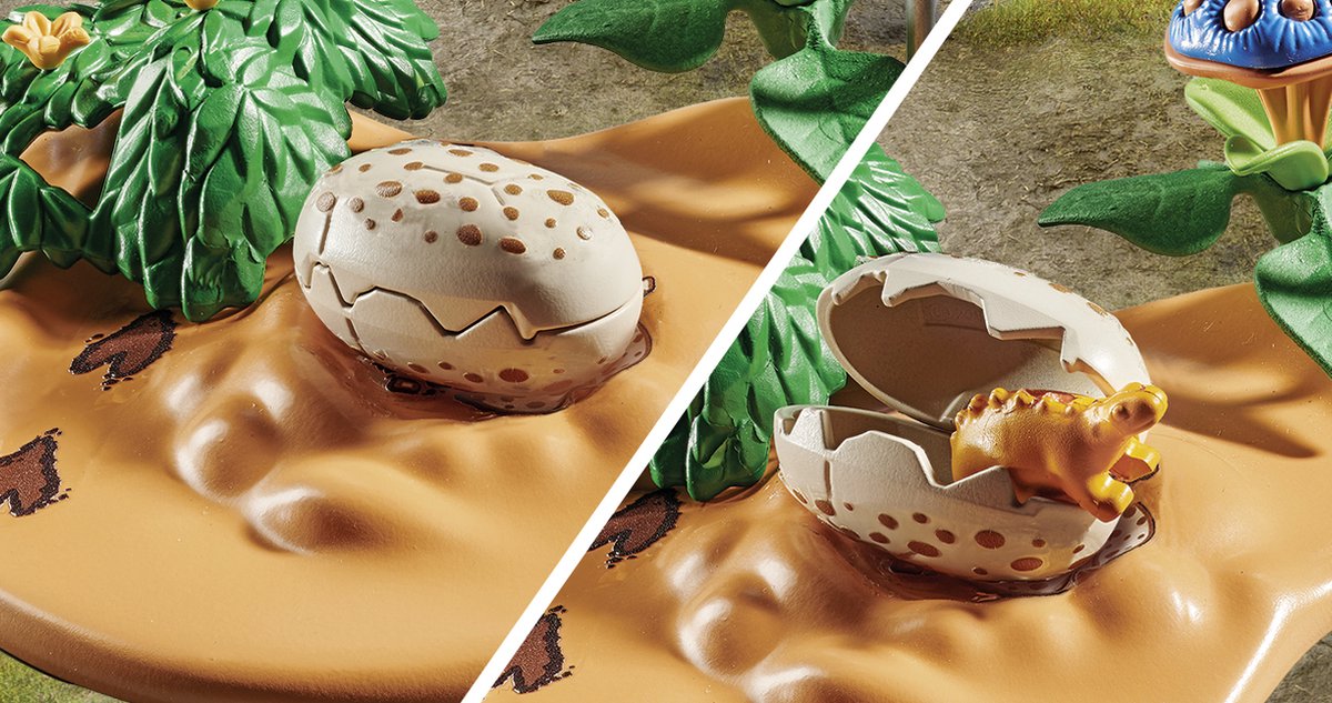 PLAYMOBIL Dinos Stegosaurusnest met eierdief - 71526