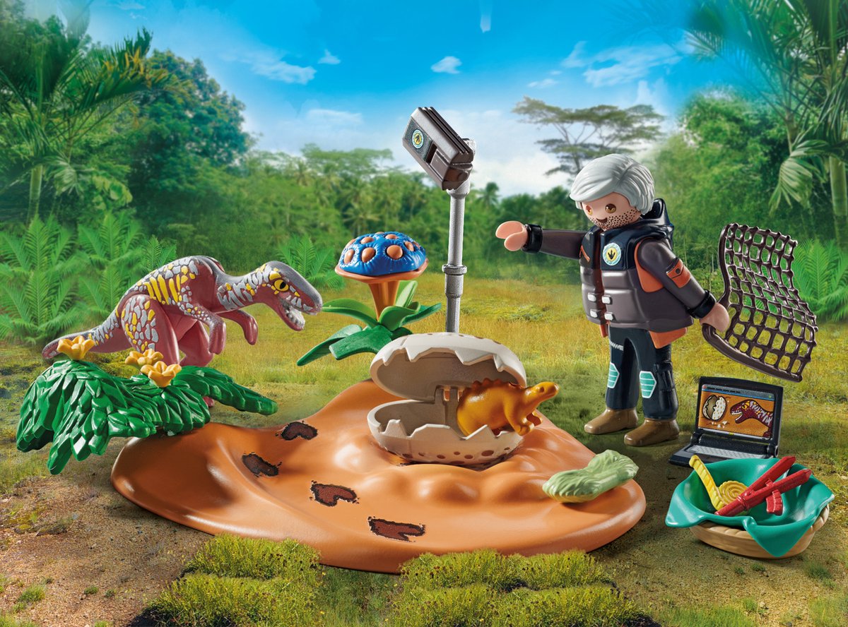 PLAYMOBIL Dinos Stegosaurusnest met eierdief - 71526