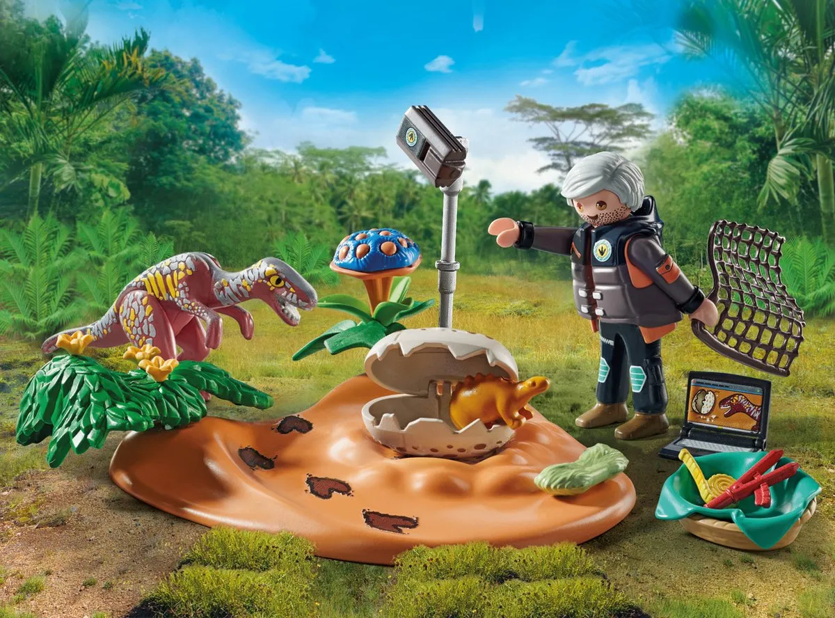 Playmobil Dinos Stegosaurusnest met eierdief 71526 - Multicolor