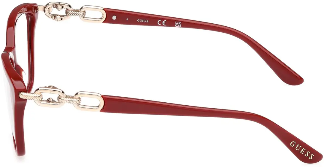 Guess GU50181 Brilmontuur - Shiny Dark Red