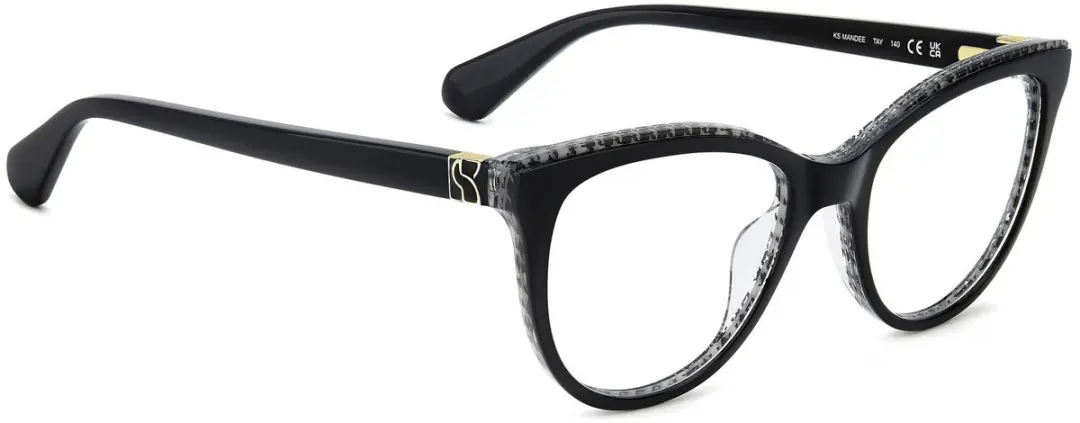 Kate Spade Mandee Brilmontuur - Black Pattern White