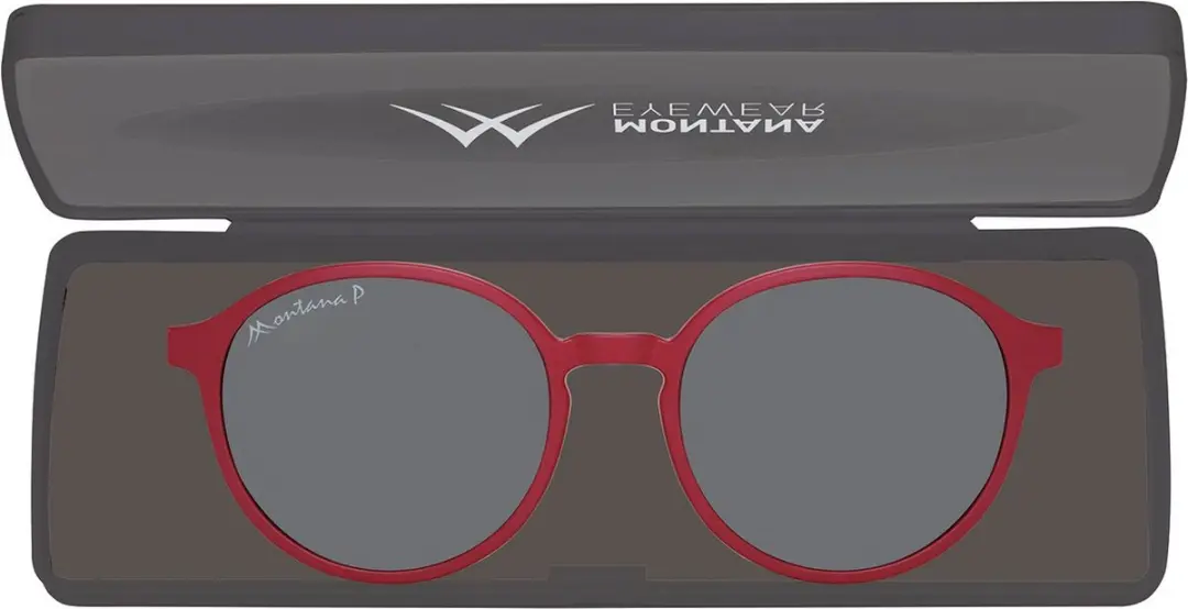 Montana Leesbril MRC4C +1.00 Rood - inclusief Clip-on Zonnebril