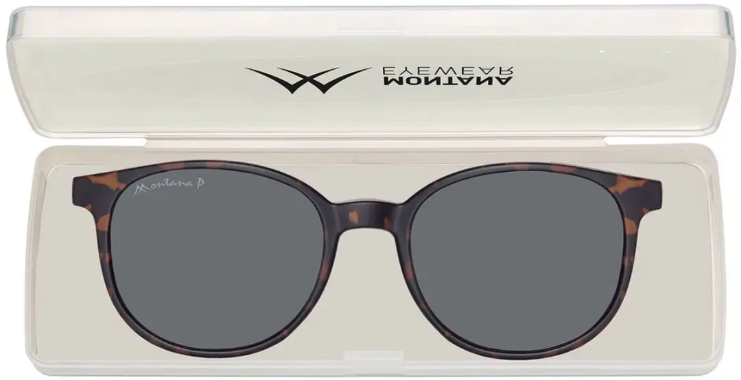 Montana MRC2A Leesbril met Clip-On Zonnebril +2.00 - Rond montuur - Bruin