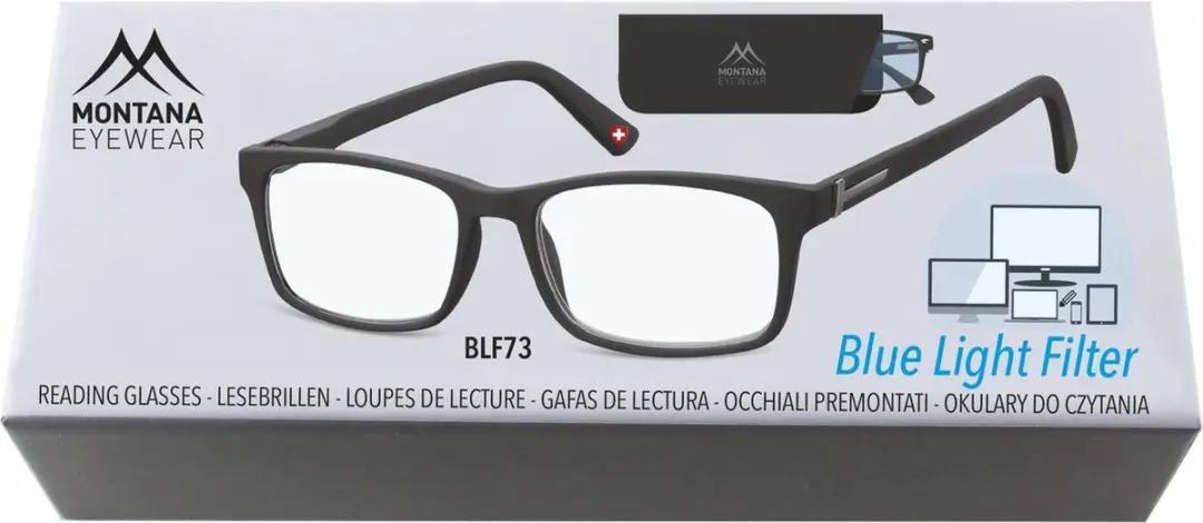 Montana Leesbril Blauwlichtfilter +1,50 - Zwart