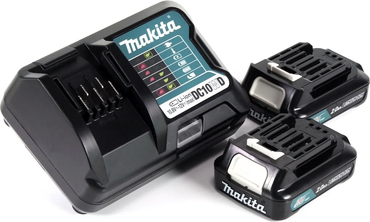 Makita Power Source Kit 12V BL1021B - 2x 2,0Ah Accu + DC10WD Lader
