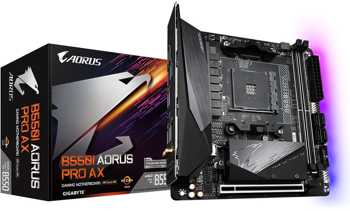 Gigabyte B550I AORUS PRO AX Moederbord - AMD B550