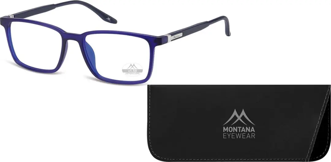 Montana Leesbril MRC3B +3.00 Blauw - inclusief Clip-on Zonnebril