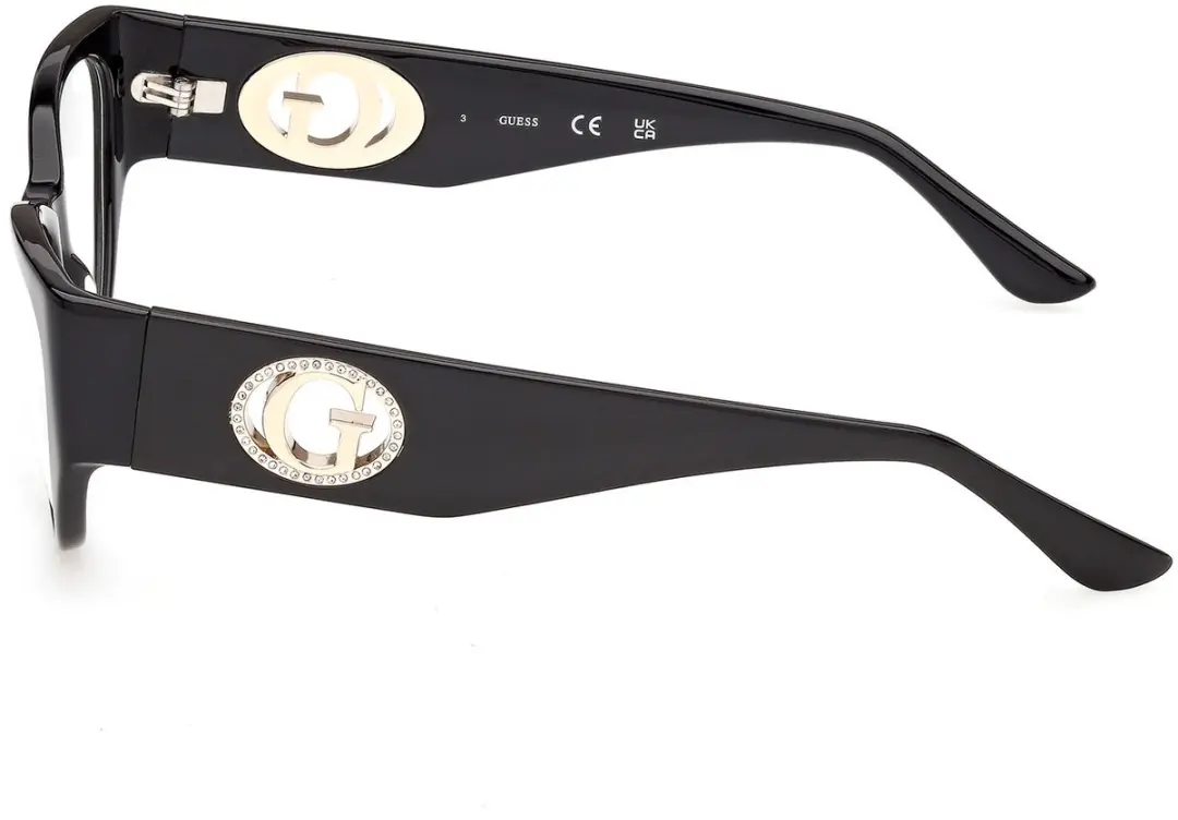 Guess GU50351 Brilmontuur - Shiny Black - afbeelding 2 van 4