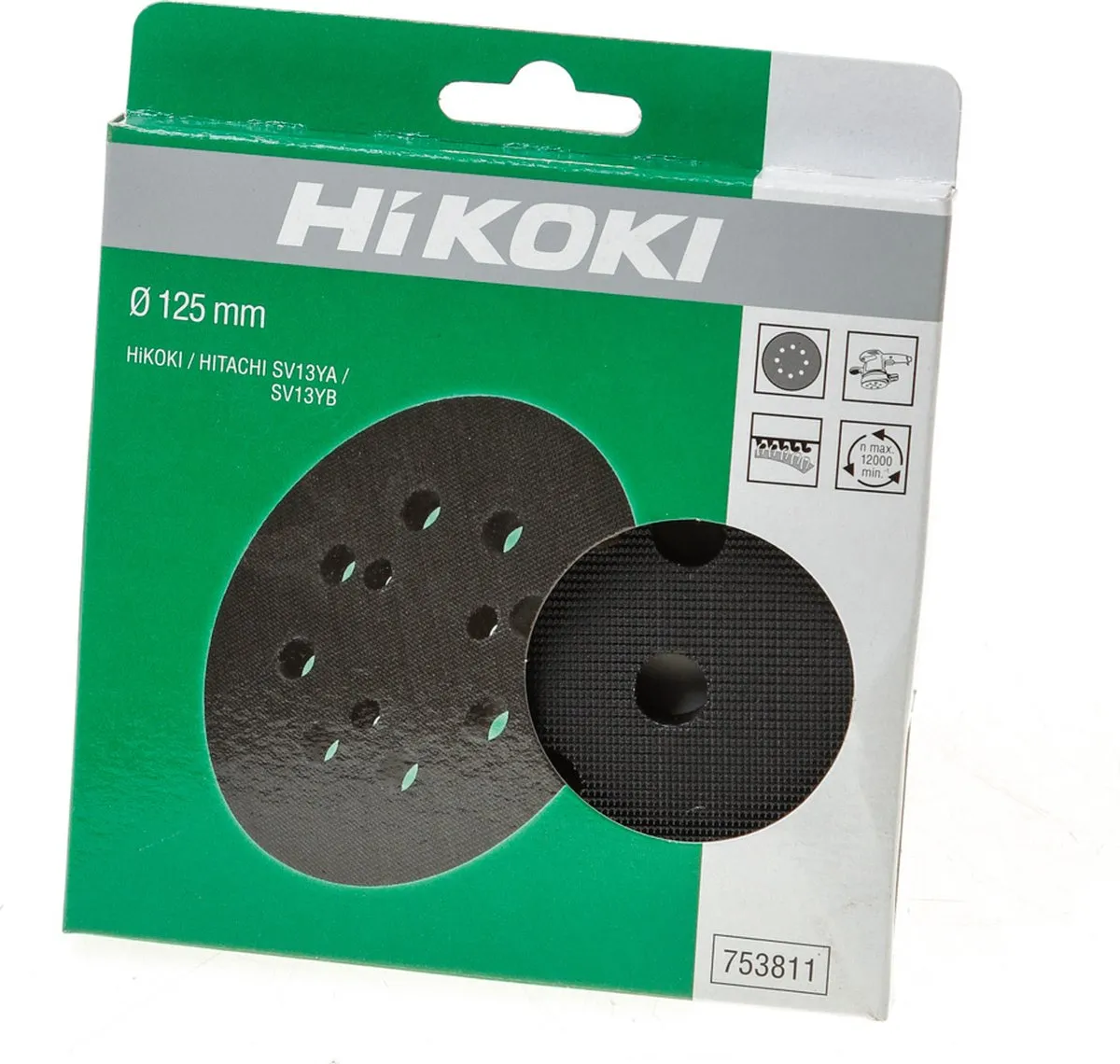 Hikoki SV13YA Schuurzool 125mm - 8 Gaten