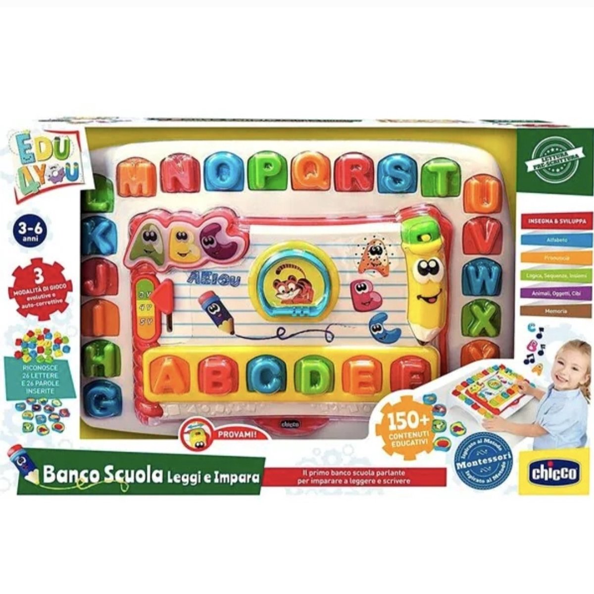 Leren en lezen schoolbankje NL