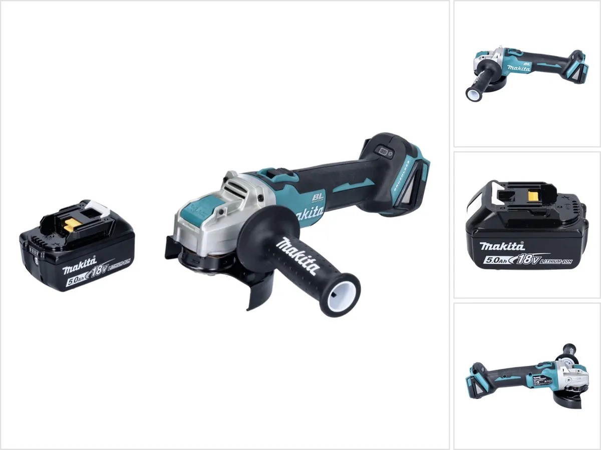 Makita DGA521T1X1 Haakse Slijper 18V 125mm X-LOCK Brushless