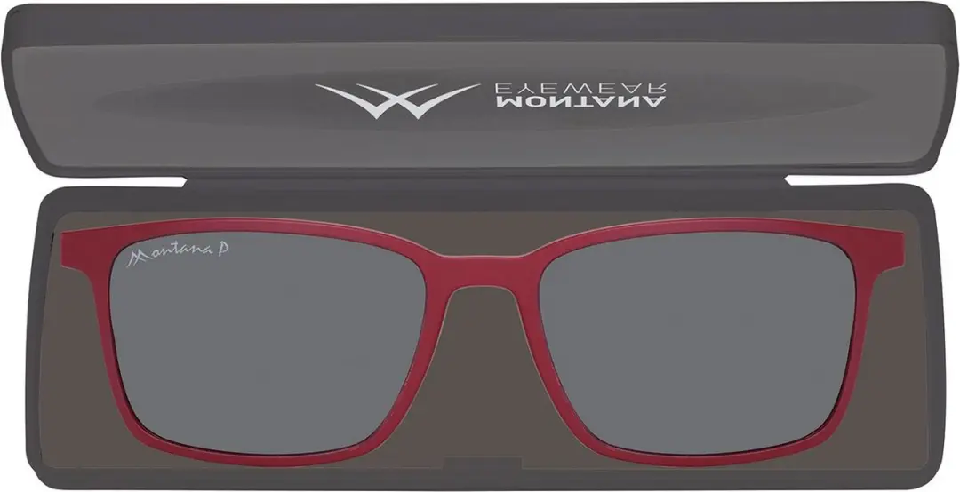 Montana Leesbril MRC3C +3.00 Rood - inclusief Clip-on Zonnebril