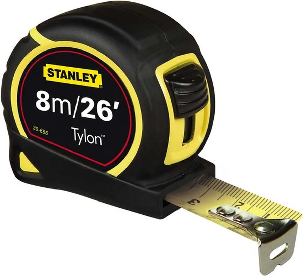 Stanley Rolbandmaat Tylon 8m/24' - 25mm - Zwart