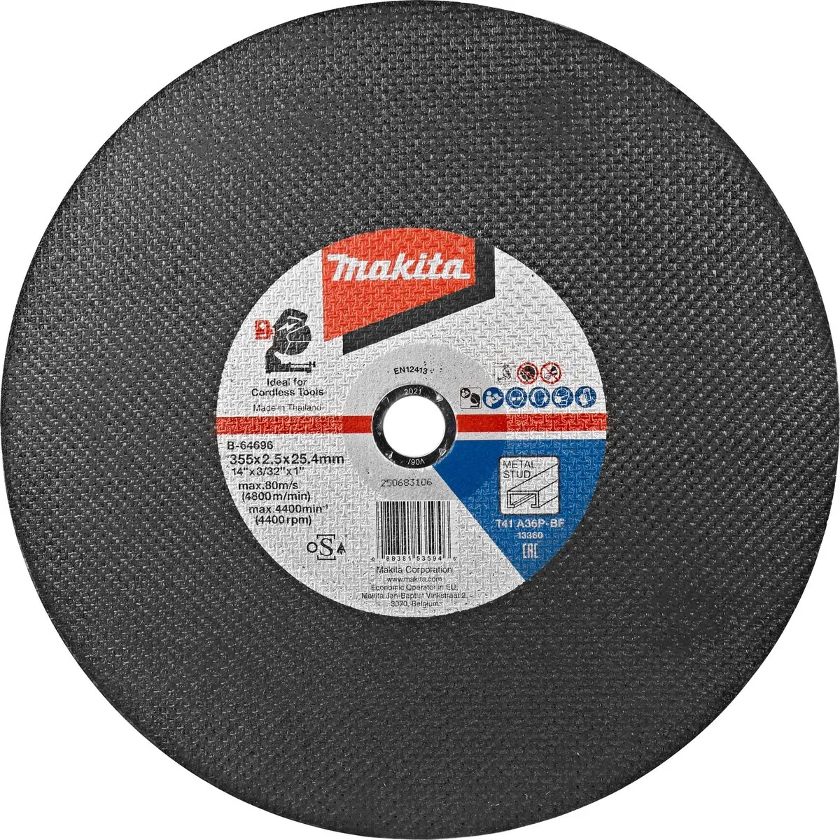 Makita B-64696-5 Doorslijpschijf 355x2,5x25,4mm Metaal