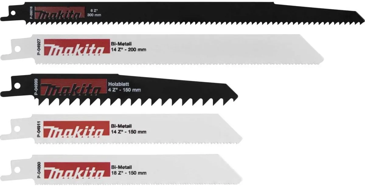 Makita P-83945 Reciprozaagbladen - 5-delig
