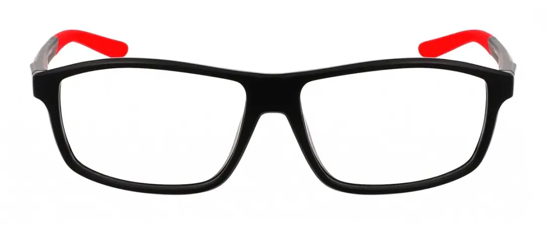 Nike 7291 N Brilmonturen - Matte Black/University Red