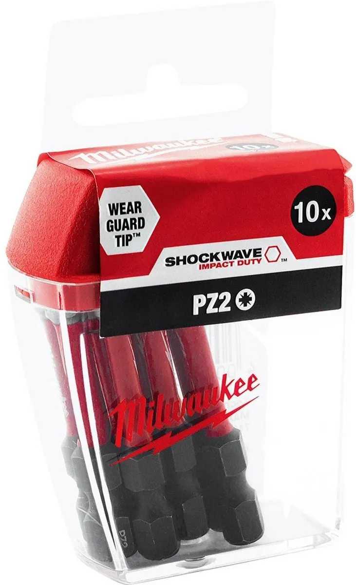 Milwaukee Shockwave PZ2 Schroefbits 50mm - 10 Stuks