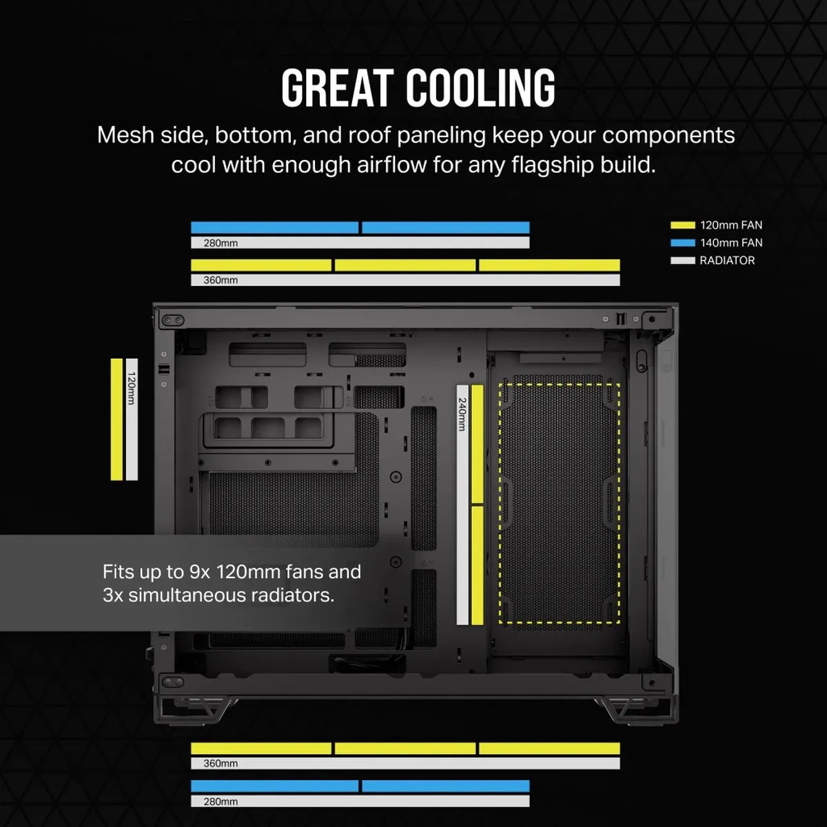 Corsair 2500D AIRFLOW Midi Tower - Zwart