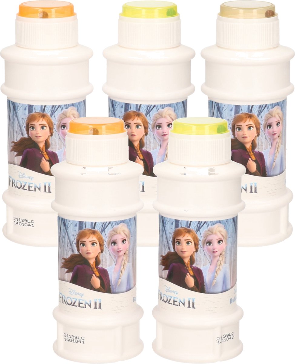 6x Disney Frozen 2 bellenblaas flesjes met spelletje 175 ml voor kinderen - Uitdeelspeelgoed - Grabbelton speelgoed
