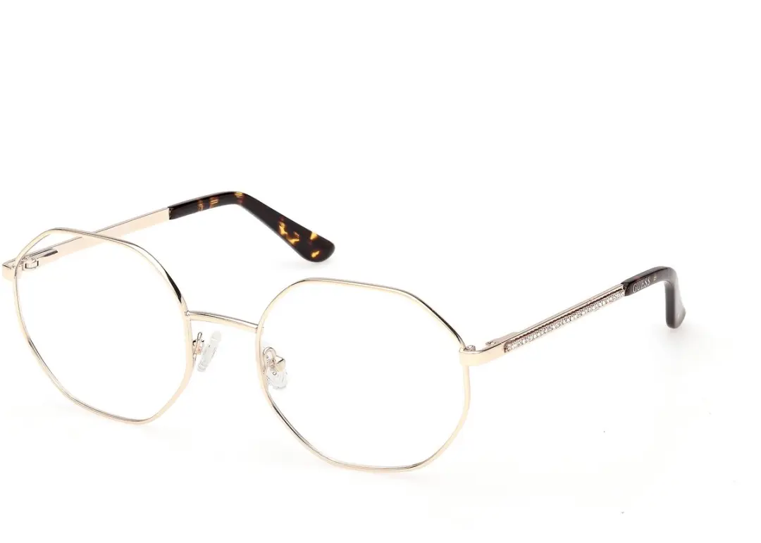 Guess WOMAN Brilmontuur Shiny Pale Gold 54/20/140