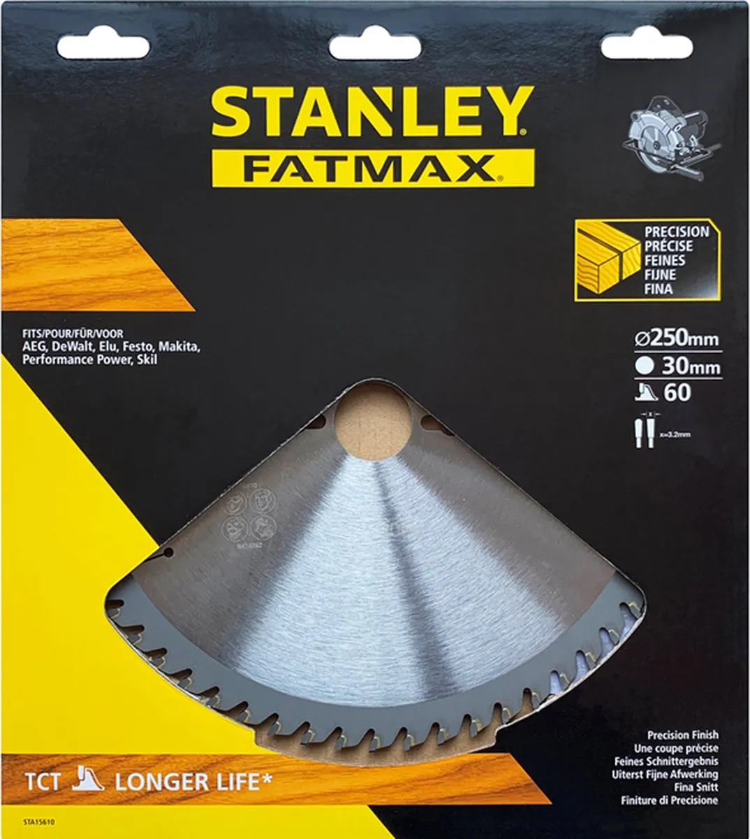 Stanley Fatmax Cirkelzaagblad 250mm Hout STA15610-XJ