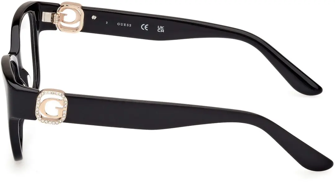Guess GU50120 Brilmontuur - Shiny Black