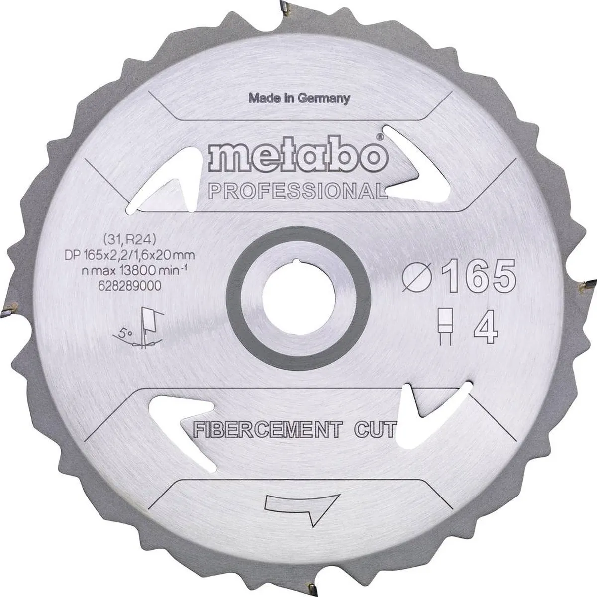 Metabo FIBERCEMENT CUT PROFESSIONAL 628287000 Cirkelzaagblad 160x20x1.6mm