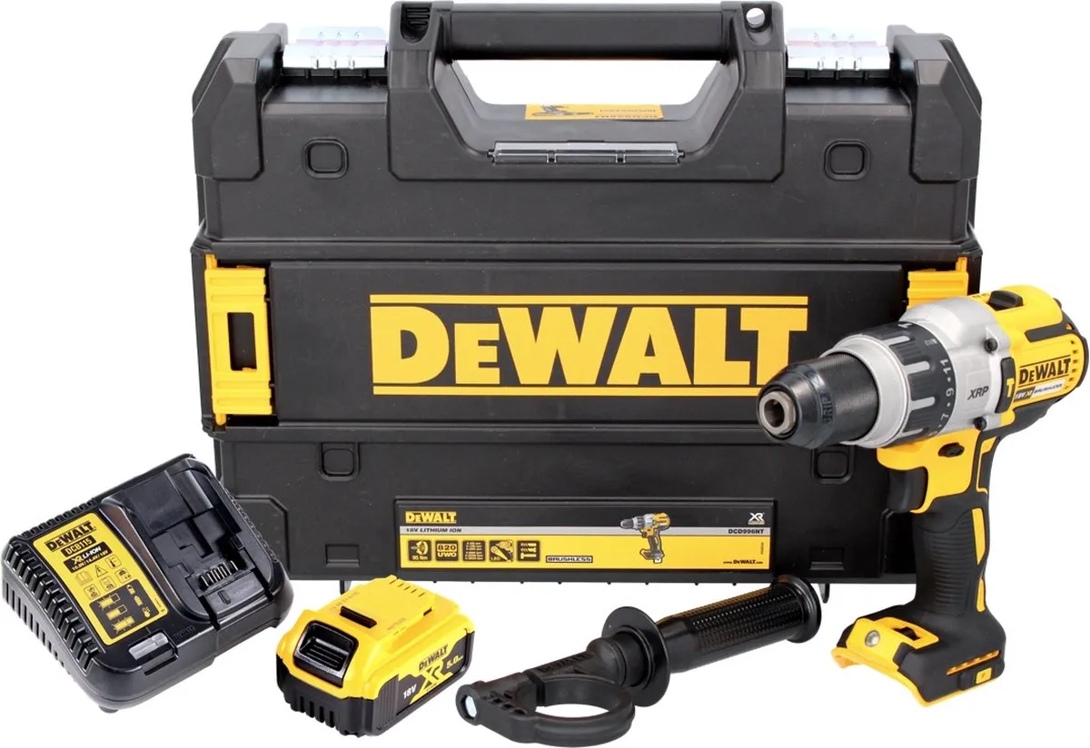 DeWalt DCD996P1 Klopboormachine 18V - 95Nm Borstelloos - 5Ah - 3 Snelheden - afbeelding 3 van 5