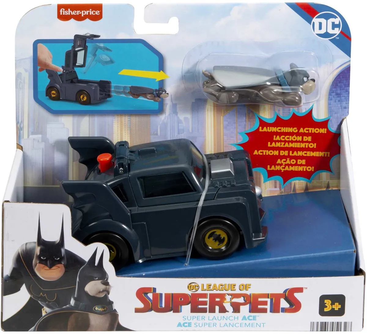 Fisher-Price Ace & Batmobile Speelset HGL19 - Blauw
