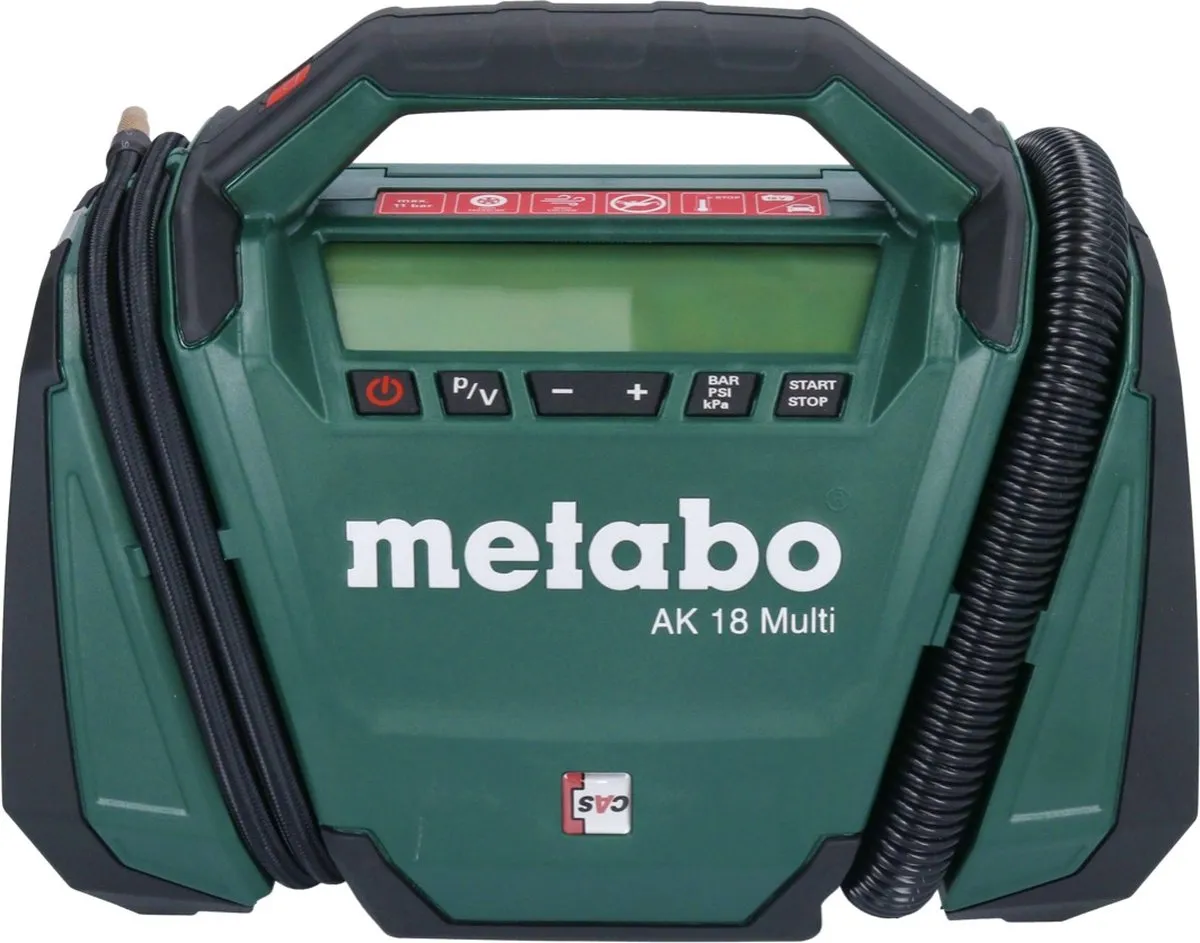 Metabo AK 18 Multi Accucompressor 18V 11 bar - 5,5Ah - Groen/Zwart