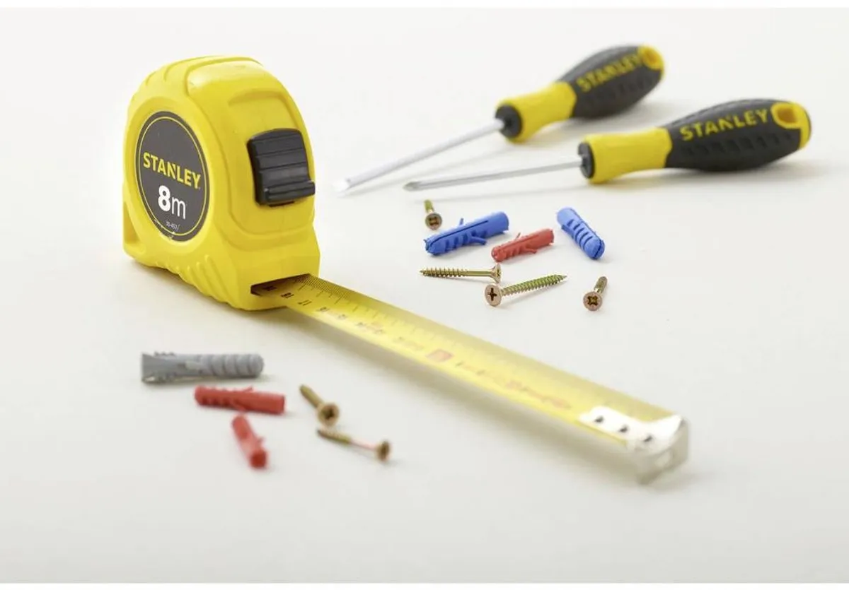 Stanley Rolbandmaat 8m 25mm - Geel