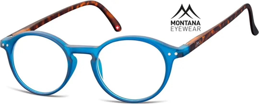 Montana Eyewear MR65E Leesbril +3.50 Blauw - Tortoise