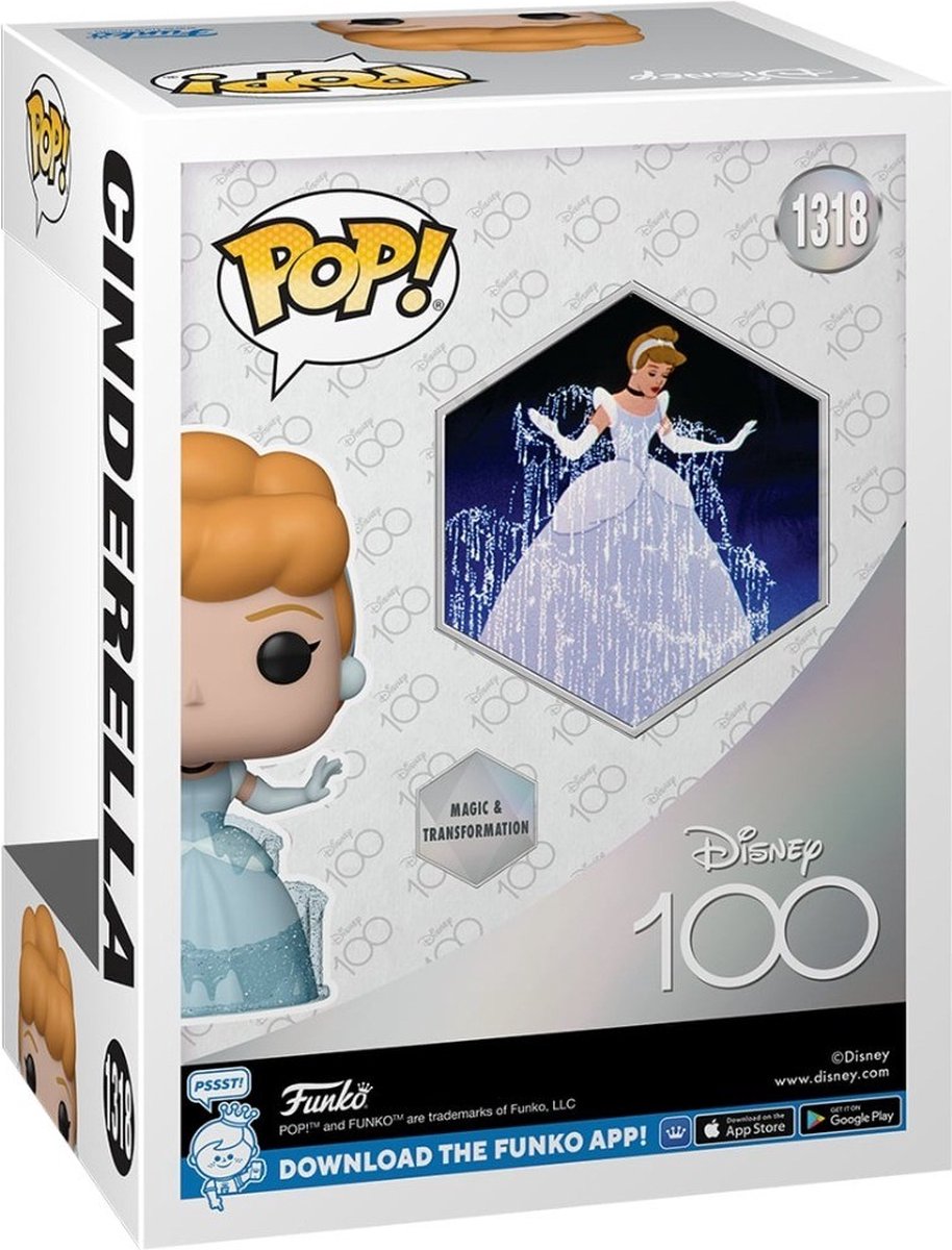 Funko Cinderella Verzamelfiguur Disney's 100th Anniversary POP! Cinderella 9 cm Multicolours