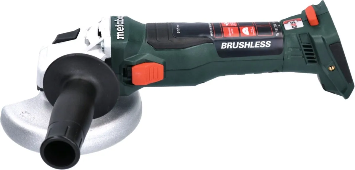 Metabo W 18 LT BL 11-125 Accu Haakse Slijper - 18V 125mm Borstelloos - 2x 8.0Ah - afbeelding 3 van 5