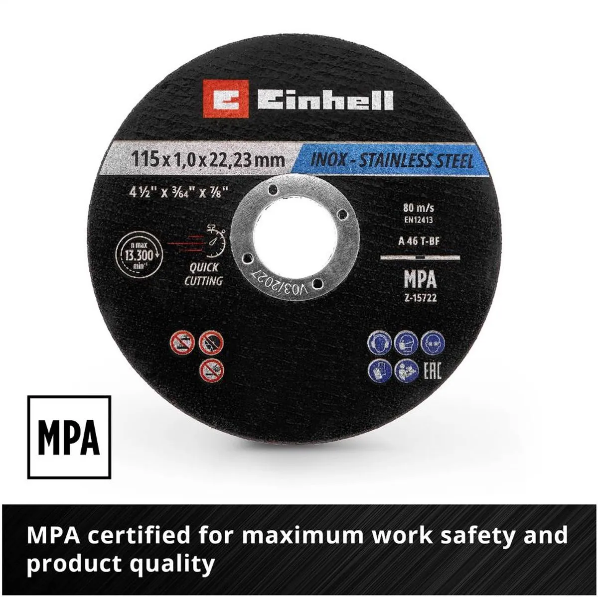 Einhell 711525 Doorslijpschijfset 115mm - 10 Stuks
