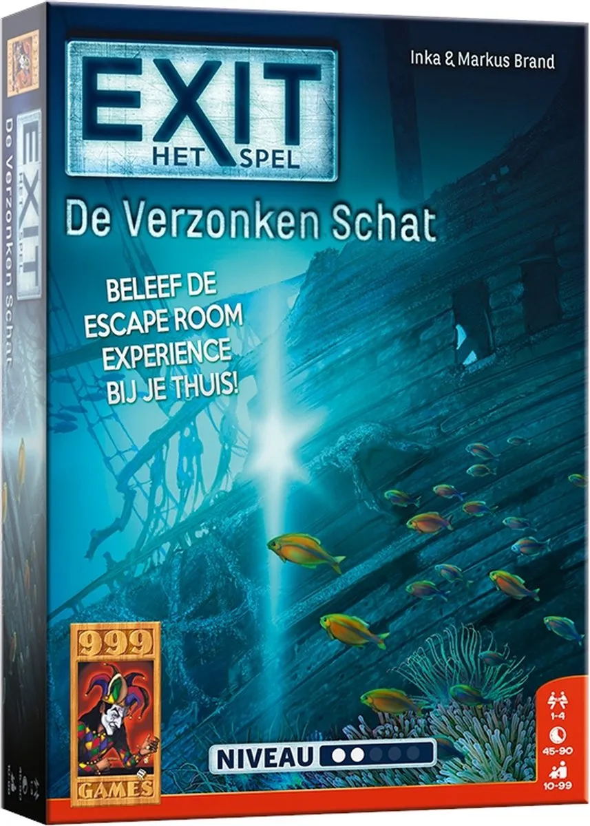 999 Games EXIT De Verzonken Schat - Breinbreker - 1-4 Spelers