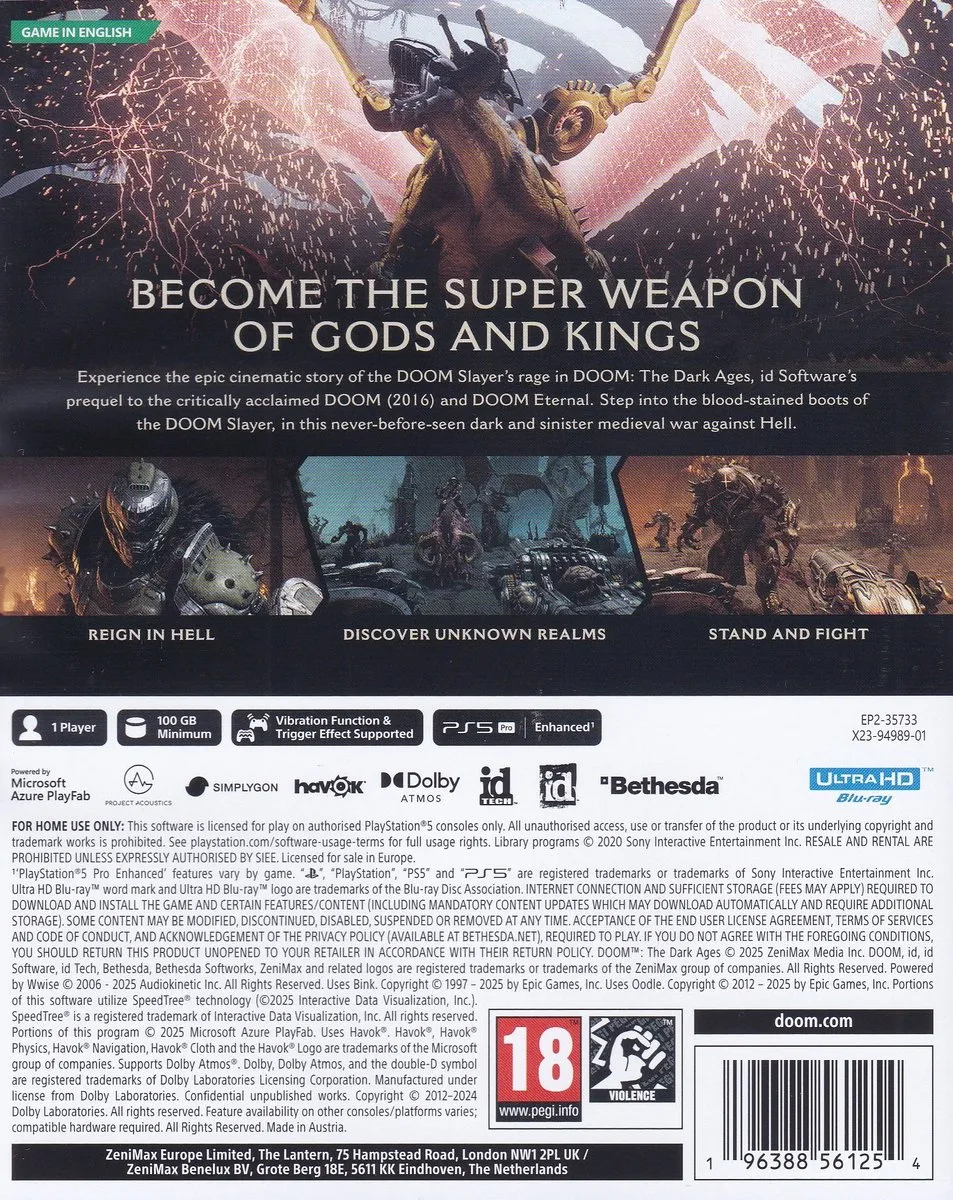 DOOM The Dark Ages PS5