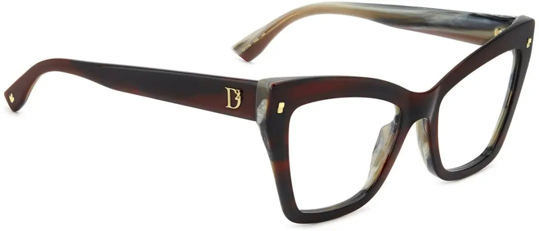Dsquared2 D2 0152 Brilmontuur - Burgundy
