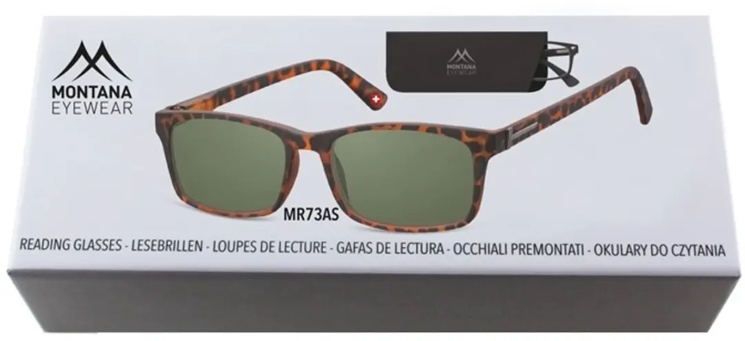 Montana Zonnebril MR73AS Rechthoekig Turtle +3.50 - Bruin