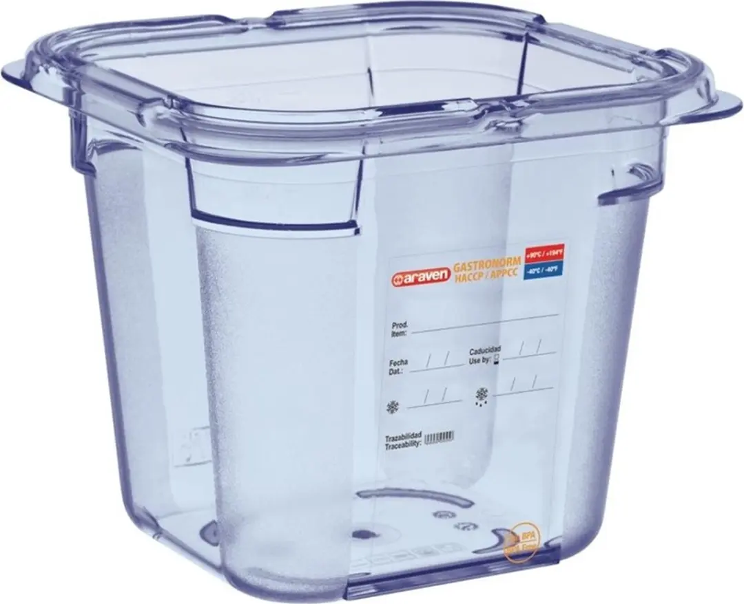 Araven ABS blauwe GN 1/6 voedseldoos 15cm diep
