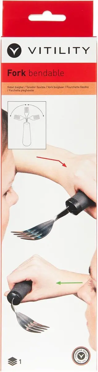 Vitility Buigbare Vork 70210040 - Zwart/Zilver