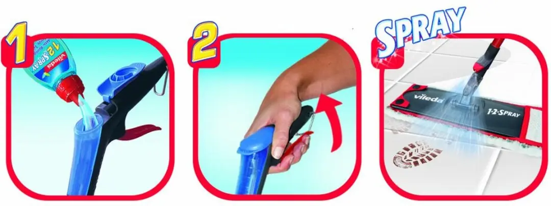 Vileda 1.2 Spray Vloerwisser 36cm - Rood