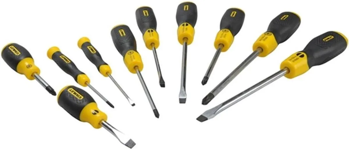 Stanley Cushiongrip Schroevendraaierset 2-65-014 - 10-delig - Zwart/Geel