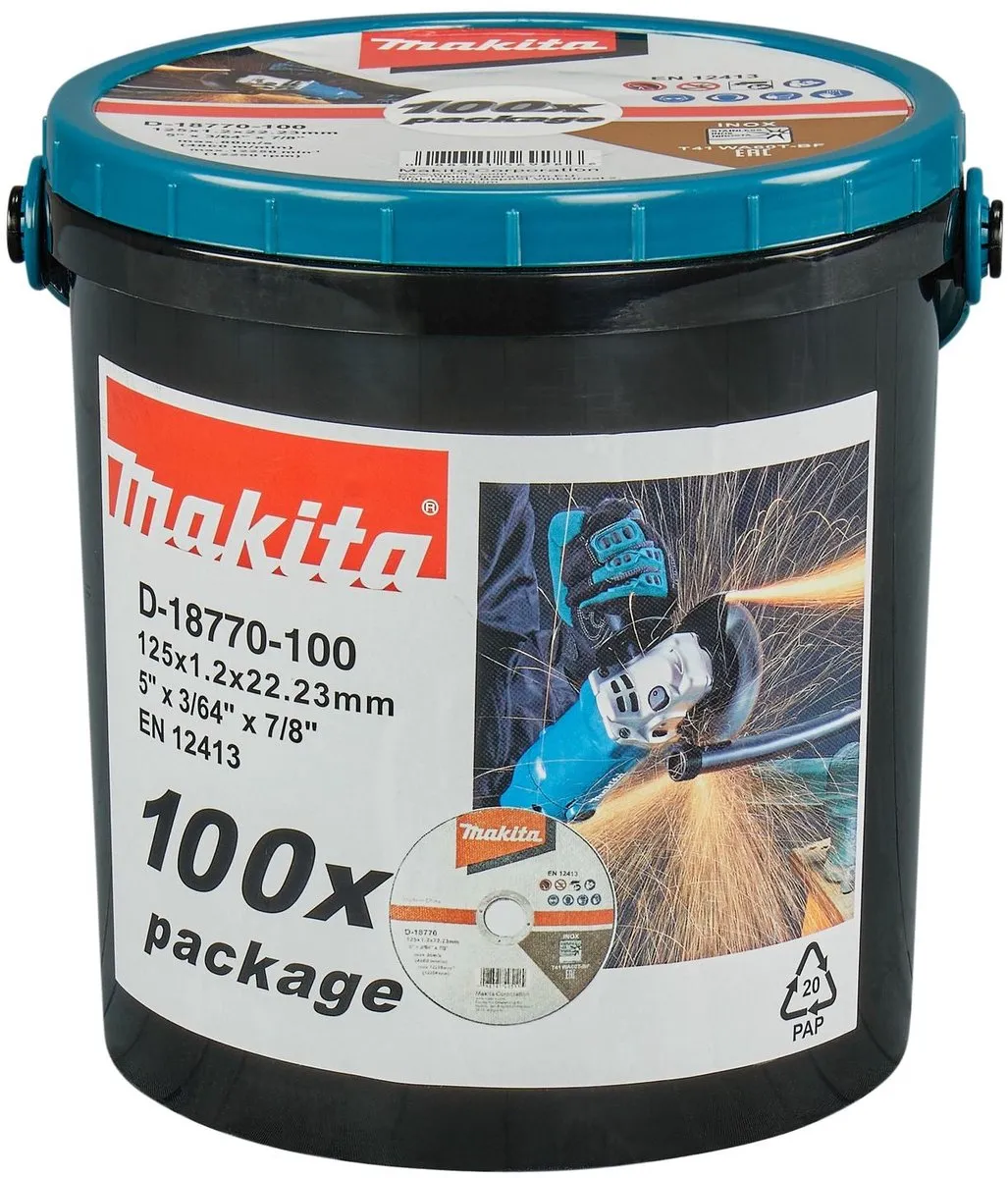 Makita D-18770-100 Doorslijpschijf RVS 125mm - 100 Stuks