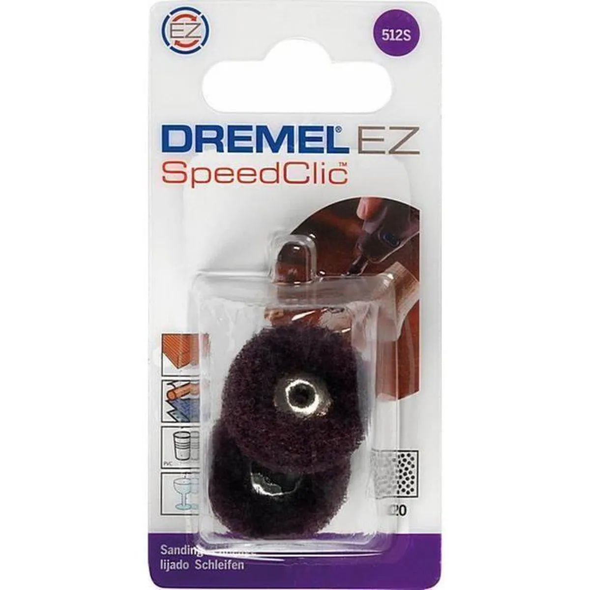 Dremel EZ SpeedClic: schuur-polijstschijven voor afwerken korrelgrootte 320 - 512S