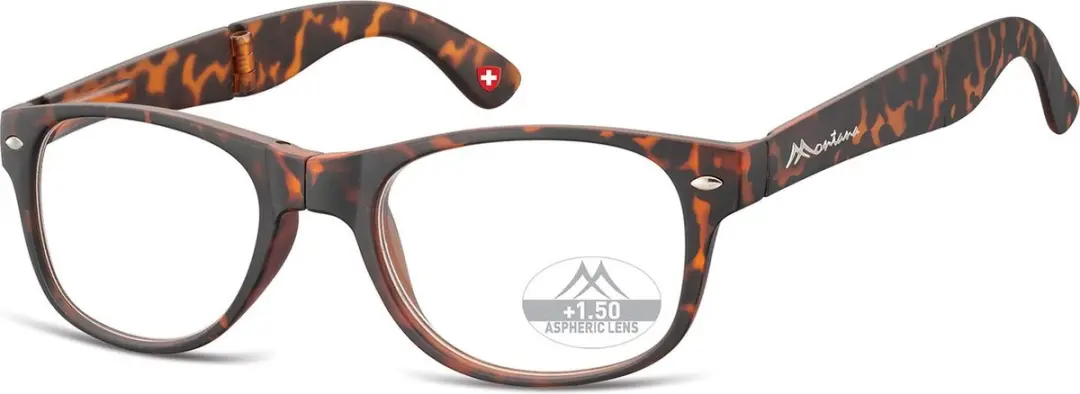 Montana Opvouwbare Leesbril Turtle Bruin +3.50