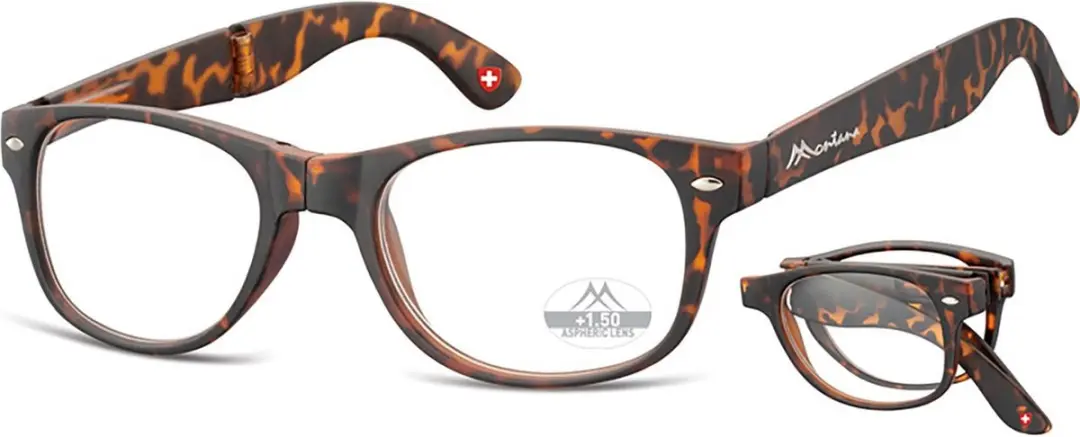 Montana Opvouwbare Leesbril Turtle Bruin MFR61A +2.00