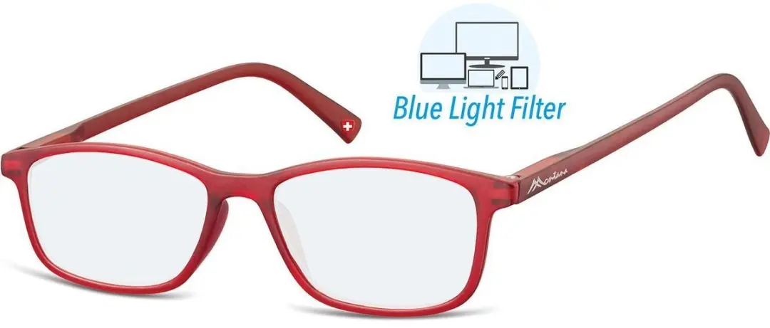 Montana BLF51B Leesbril +2.50 Rood - Rechthoekig