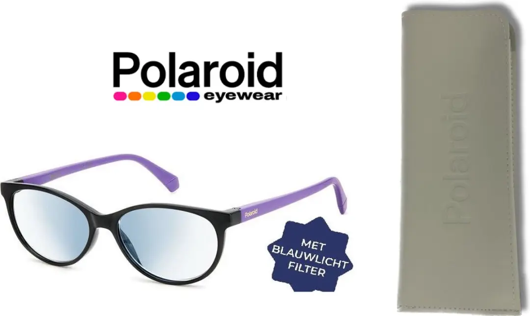 Polaroid Leesbril PLD0036 - +3.00 - Blauwlichtfilter - Paars/Zwart - afbeelding 6 van 6